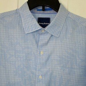 Tommy Bahama Mens L/S Fancy Cotton Silk Resort Wear Casual Shirt NWOT - Large